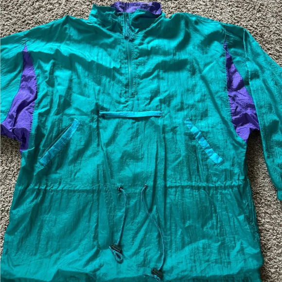 Vintage 90s Pro Spirit Windbreaker Nylon Jacket Size Large Unisex - Picture 2 of 5